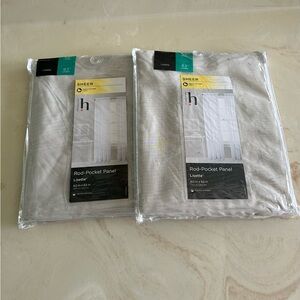 LISETTE Sheer Linen color Rod-Pocket Panel